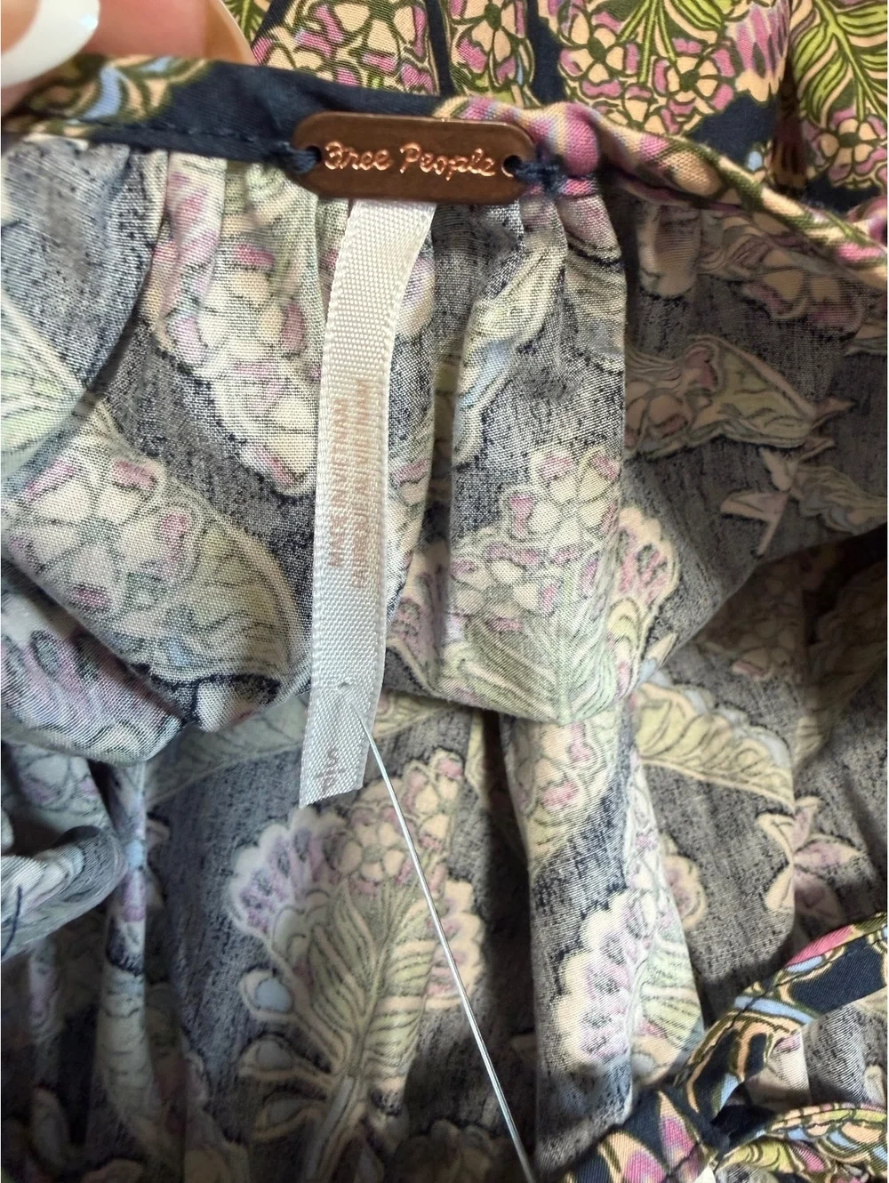 Free People Sorrento Stroll NWT Floral Blue Green Maxi Dress Size Small